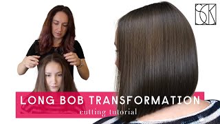 LOBLONG BOB HAIRCUT TRANSFORMATION  tutorial by SANJA KARASMAN [upl. by Odnala103]