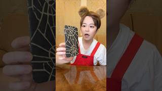 CLEAN THE BROKEN IPHONE ON THE CARDBOARD！asmr [upl. by Ayetal]