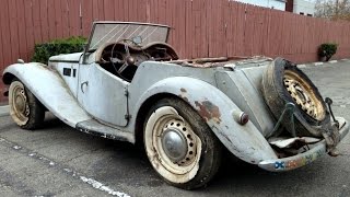 Barn finds  1954 MG TF sold for 12950 on eBay [upl. by Tongue]