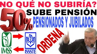 AMLO ORDENA 50 Aumento PENSIÓN IMSS ISSSTE PENSIONADO JUBILADO LEY73 97 10TRANSITORIO Cuentas ind [upl. by Carleton614]