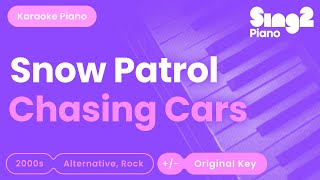 Snow Patrol  Chasing Cars Piano Karaoke [upl. by Ahsinert183]