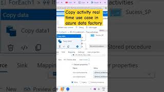 5Copy activity azuredatafactory shortvideo youtubeshorts shorts azuredataengineer azure [upl. by Alikahs259]