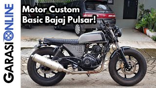 Bajaj Pulsar 220 Custom Brat Style  Jap Style 56  Bahan motor selain Honda Tiger Yamaha Scorpio [upl. by Sherwood]