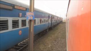 Parallel Action from Howrah Rajdhani Express Overtakes and ReOvertakes [upl. by Ailen]