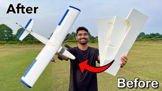 Make A Rc Plane With Coreless Motor  DIY Rc Mini Twin Timber  rcplane diy how [upl. by Ellerihs]