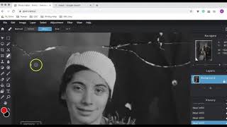 Pixlr Free Online Image Editing Restore a photo 1 [upl. by Aihsila]
