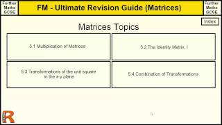 Matrices Index Ultimate revision guide for Further maths GCSE [upl. by Alaunnoif]