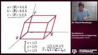 Crystallographic Points Texas AampM Intro to Materials [upl. by Elenaj]