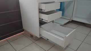 Como hacer cajones de Melamina para mueble de Cocina [upl. by Idrahs688]