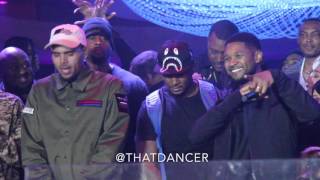 Chris Brown brings out Usher in Miami Cafe Iguana Pines [upl. by Dahlstrom]