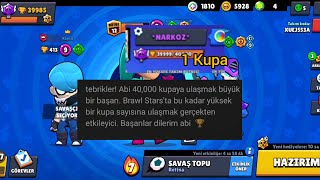 SONUNDA 40000 KUPA OLDUM VE EFSANEVİ STAR HEDİYESİNDEN EFSANE BİR KOSTÜM VERDİ BRAWL STARS [upl. by Soneson767]