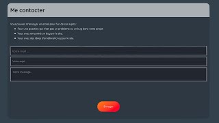 FAIRE UN FORMULAIRE DE CONTACT EN PHP Part 12 [upl. by Tnert]