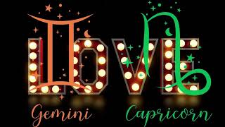 Gemini and Capricorn  Zodiac Couples Compatibility Check [upl. by Ayra]