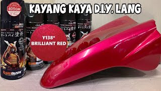 Samurai Paint Brilliant Red Y 138  How to spray paint using Samurai Kurobushi spray paint [upl. by Denby365]