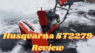 Husqvarna ST227P TWO STAGE Snow Blower Pros amp Cons Review [upl. by Favian480]