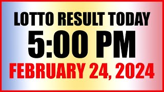 Lotto Result Today 5pm February 24 2024 Swertres Ez2 Pcso [upl. by Tallia]