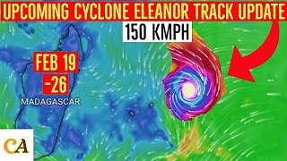 Upcoming Cyclone Eleanor Track Update  Meteo Maurice Today  Feb 14 2024 [upl. by Hiamerej3]