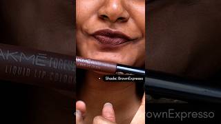 Best brown lipstick for dusky Lakme Forever Matte liquid quotBROWN EXPRESSO brownlipstick duskyskin [upl. by Briana]