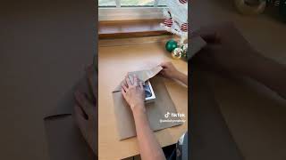 1 tape wrapping method christmas gift wrap [upl. by Berkly]