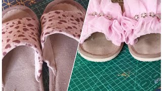 DIY slippers tutorial ROSEFASHION diy slipper sew fashion [upl. by Jenny]