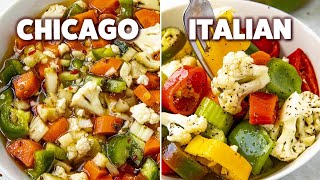 How to Make Giardiniera  ChicagoStyle Vs Italian [upl. by Odama731]