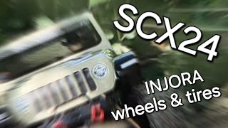 SCX24 Jeep Gladiator on INJORA wheels and tires [upl. by Lyman]