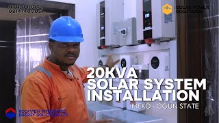 20KVA SOLAR SYSTEM INSTALLATION IN VERTER SETUP [upl. by Alocin]