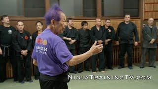 SPECIAL Ninja Grandmaster Masaaki Hatsumi Sensei  Budo Taijutsu at Hombu Dojo 3 [upl. by Eislel]