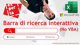 EXCEL 365 – TRUCCHI E SEGRETI 🔎 La magia della Barra di Ricerca Interattiva No VBA [upl. by Vinna]