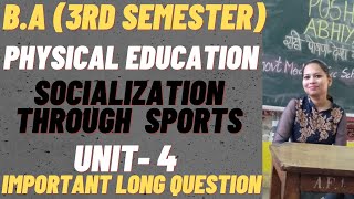 SOCIALIZATION THROUGH SPORTS unit 4  written notespu rightguidance [upl. by Anuhsal]