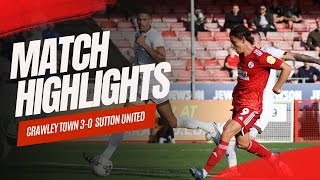 HIGHLIGHTS  Crawley Town v Sutton United [upl. by Acimot]