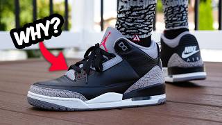 Air Jordan 3 Black Cement 2024 REVIEW amp On Feet [upl. by Yrrak]