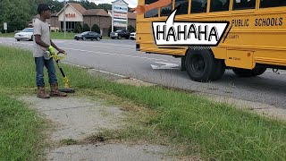 Kid Mows OVERGROWN GRASS Gets Unwanted Attention Doing His Favorite Sidewalk Yet [upl. by Uaeb]