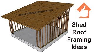 Conventional Shed Roof Framing Design for TwoCar Garage With 412 Pitch or Slope [upl. by Wenda]