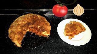 Si të përgatisim Byrek me Qepë dhe DomateHappasHapi  How to make Albanian Pie with Tomatoes [upl. by Awra770]