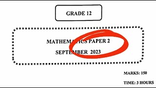 Quadratic Sequence Grade 12 Mathematics Past Paper [upl. by Jesus]