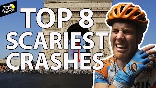 Tour de France Top 8 scariest crashes in history  NBC Sports [upl. by Ecerahc403]