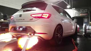 FLAMING Seat Leon Cupra 400 NVM Stage 2 [upl. by Yetak]