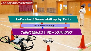 【Telloから始めよう Vol 1】トイドローンを使った基本練習を紹介します！ 1【ドローン初級】 [upl. by Ancalin]