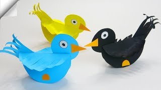 DIY paper toys  Easy paper birds [upl. by Streetman]