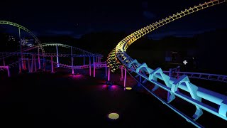 Planet Coaster Creation MultiLighter The Ride Night POV [upl. by Aiekam201]