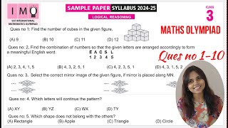 IMO Class 3 Maths Olympiad Sample Paper Ques no 110  Maths Olympiad Mock Test for Class 3 [upl. by Purse]