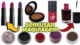 KIT DE MAQUIAGEM SEM USAR MAQUIAGEM  Parte 2 [upl. by Arianna]