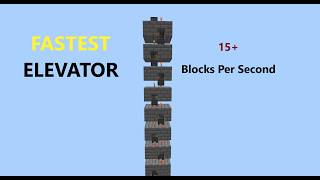 The FASTEST Elevator In Minecraft Bedrock 121 [upl. by Delwyn17]