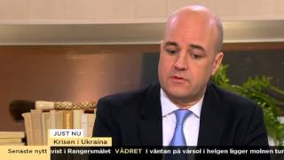 Reinfeldt M om Krimkrisen quotVi bör vara nervösaquot  Nyhetsmorgon TV4 [upl. by Niel778]