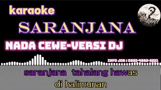 SARANJANA  KARAOKE NADA CEWE  VERSI DJ ALDY MUSIC358  LAGU VIRAL KALIANTAN [upl. by Peyton840]