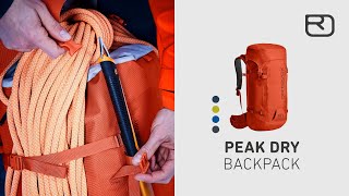 PEAK DRY weatherproof high alpine touring backpack English  ORTOVOX [upl. by Htenaj]