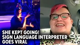 Sign language interpreter goes viral over rap concert [upl. by Aikem]