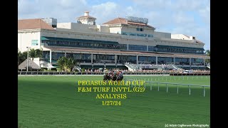 PEGASUS WORLD CUP FampM TURFG2 ANALYSIS  12724 [upl. by Chancelor]