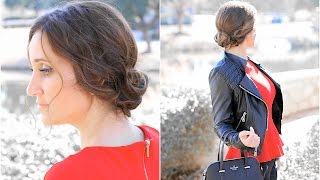 Simple Knotted Updo  Easy Hairstyles [upl. by Yanal]